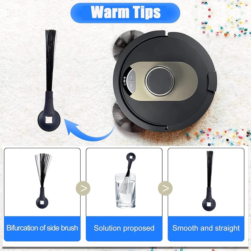 Detetap Side Brush Replacement Parts for Shark ION Robot IQ R101AE (RV1001AE),AV2511AE AV2501AE RV2502AE AV2501S IQ R101 (RV1001) RV1000 RV2001AE RV1012AE AV911S EZ Robot Vacuum Cleaner Accessory -6 Pack - Image 5